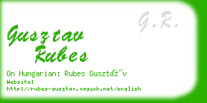 gusztav rubes business card